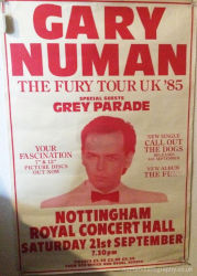 Gary Numan 1985 Venue Poster Nottingham